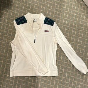 Vineyard Vines Shep Shirt - Marshmellow and blue tartan